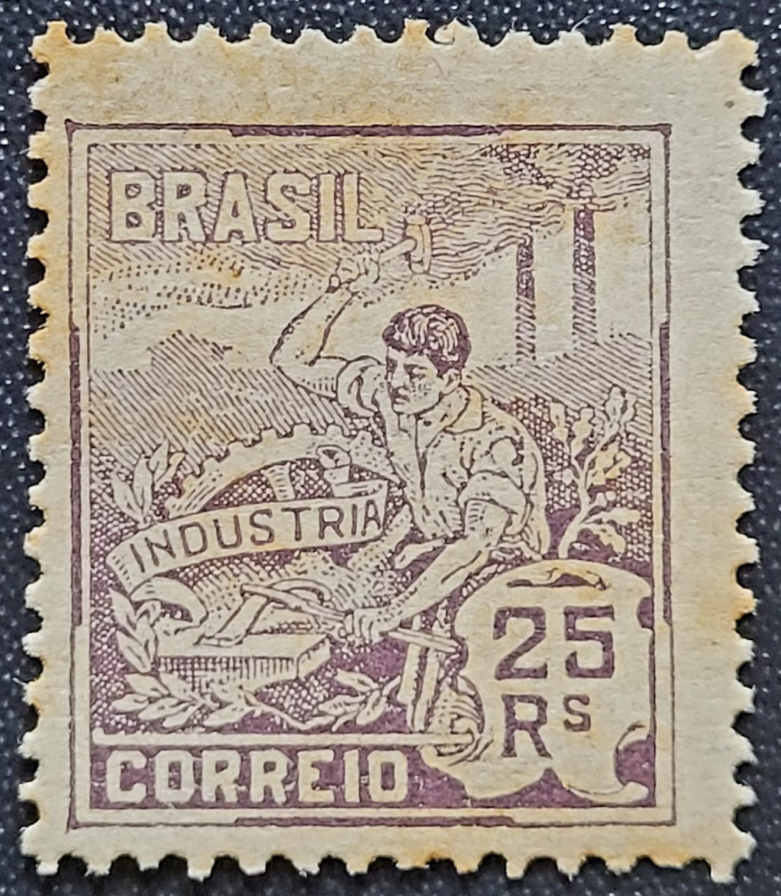 | Casa do Colecionador Regulares - RHM 175 (Novo) 25 Réis - Indústria - Vovó Parte 1 - 1920 (Selos do Brasil)