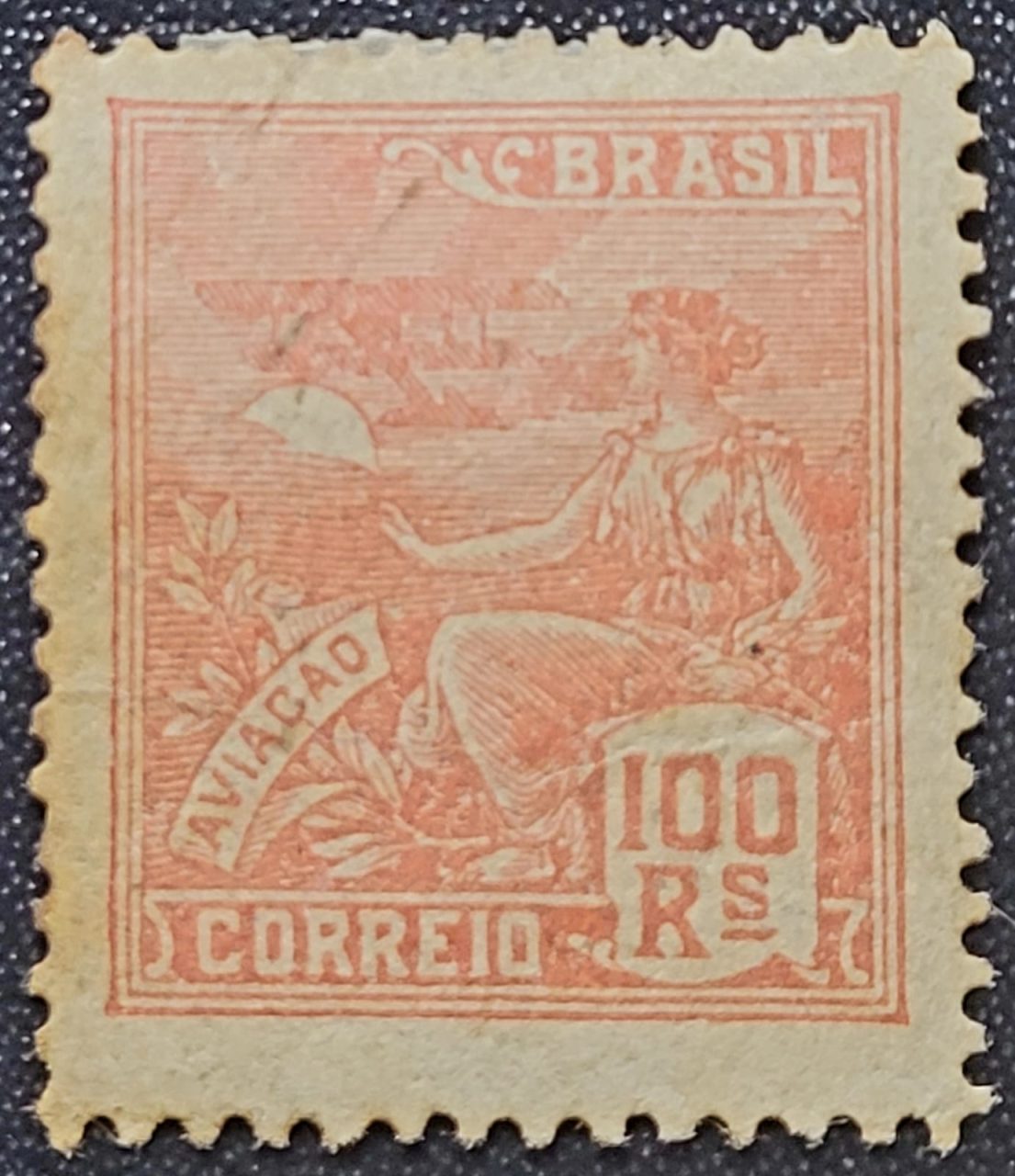 | Casa do Colecionador Regulares - RHM 180 (Usado) 100 Réis - Aviação - Vovó Parte 1 - 1920 (Selos do Brasil)