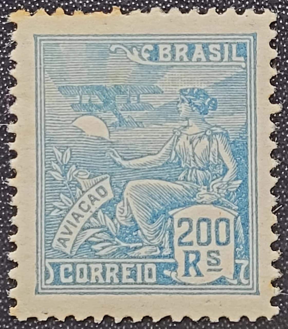 | Casa do Colecionador Regulares - RHM 183 (Novo) 200 Réis - Aviação - Vovó Parte 1 - 1920 (Selos do Brasil)