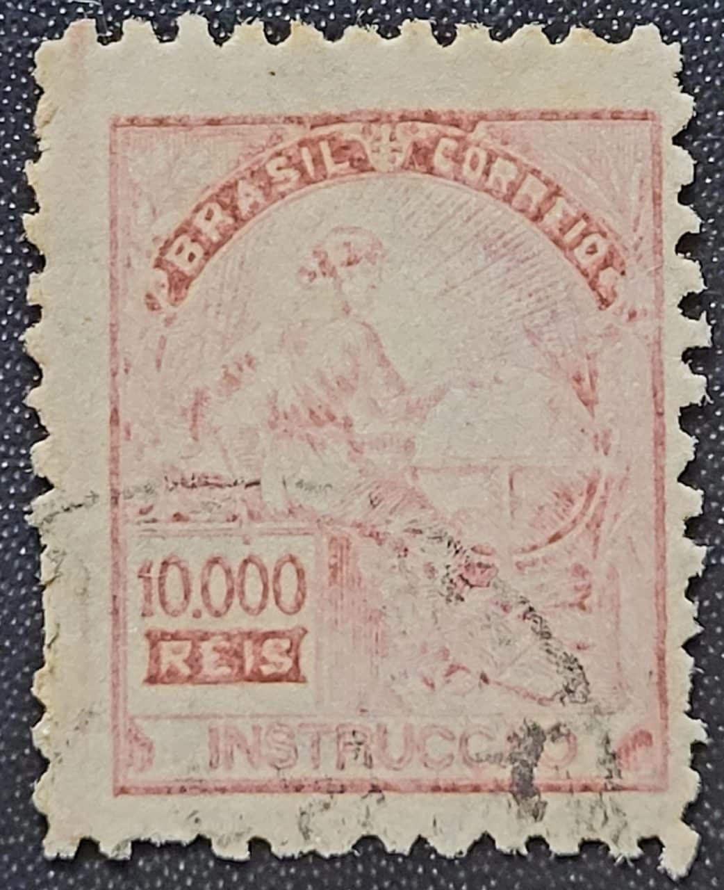 | Casa do Colecionador Regulares - RHM 241 (Usado) 10.000 Réis - Mercúrio e Globo - Vovó Parte 1 - 1924/1932 (Selos do Brasil)