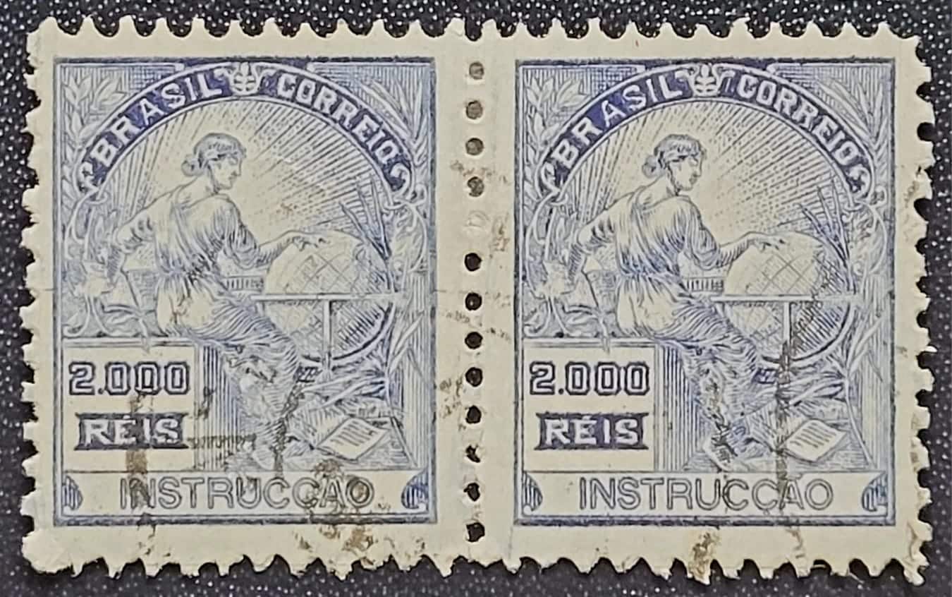 | Casa do Colecionador Regulares - RHM 294 Es (Usados) Par 2.000 Réis - Instrução - Vovó Parte 2 - 1934/1936 (Selos do Brasil)