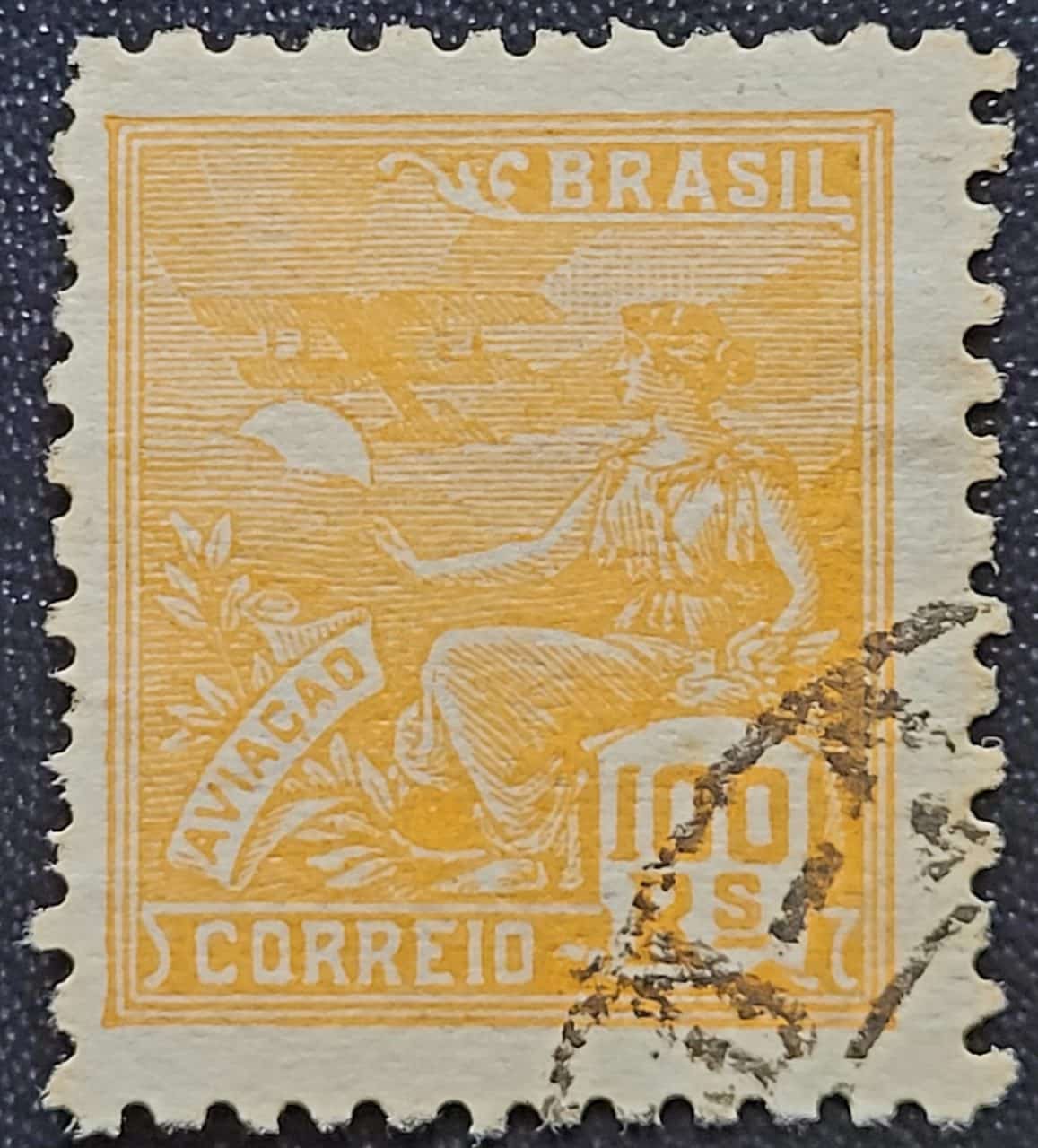 | Casa do Colecionador Regulares - RHM 300 a (Usado) 100 Réis - Aviação - Vovó Parte 2 - 1936/37 (Selos do Brasil)