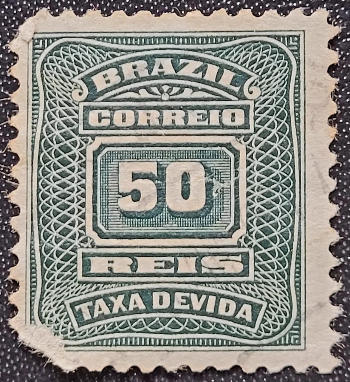 | Casa do Colecionador Taxa Devida - RHM X29 (Usado) 50 Réis - Cifras "ABN" Novos Desenhos - 10/11/1906 (Selos do Brasil)