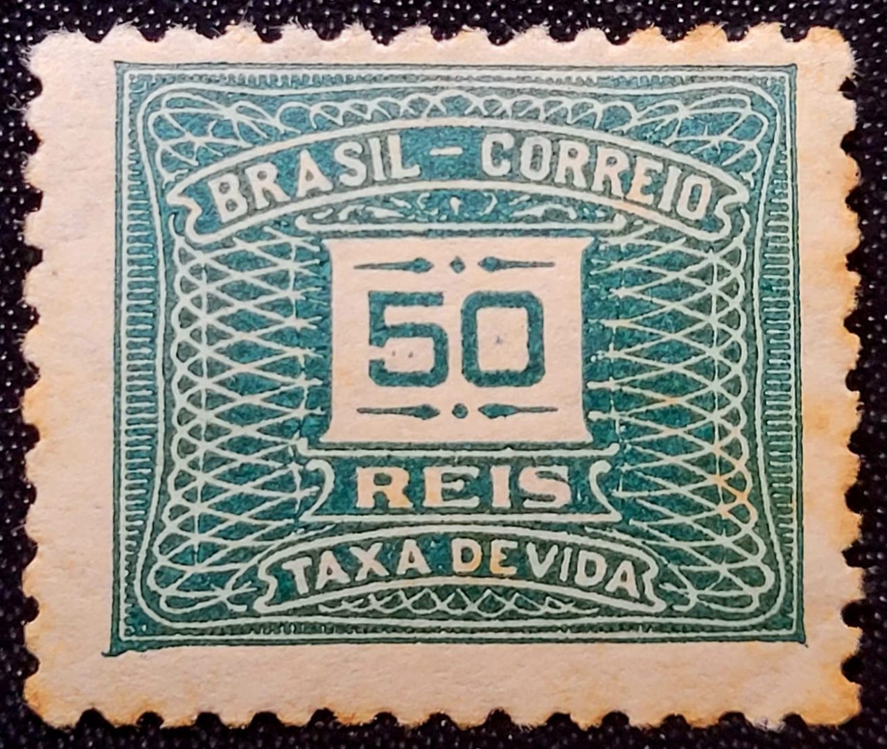 | Casa do Colecionador Taxa Devida - RHM X67 (Novo) 50 Réis - Tipo Cifra Horizontal - 09/02/1931 (Selos do Brasil)