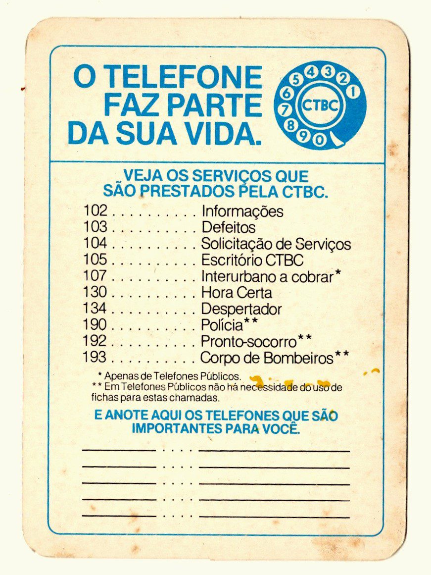 | Casa do Colecionador Calendario De Bolso - Companhia Telefonica da Borda do Campo - 1979