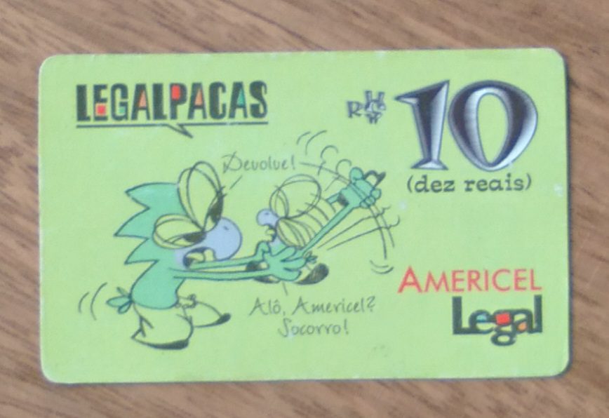| Casa do Colecionador Cartão Americel Legalpacas. Alo socorro. Loro.
