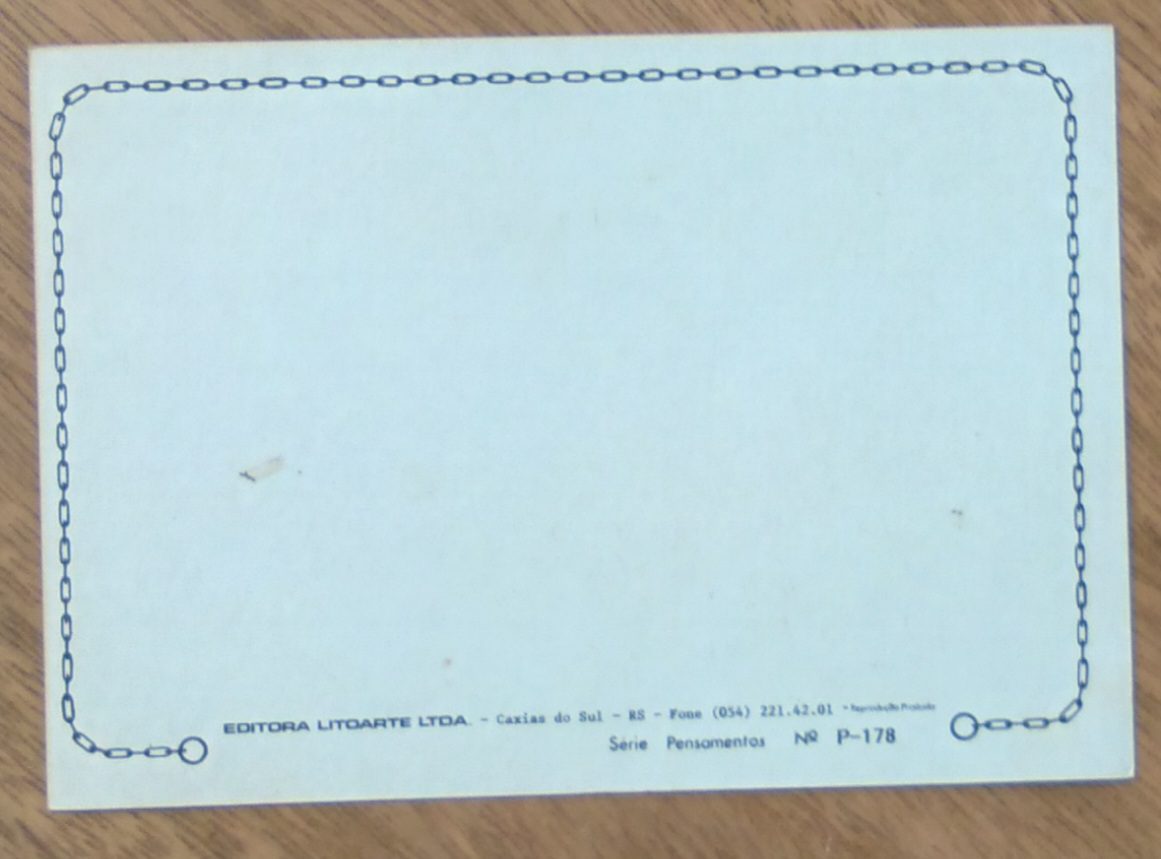 | Casa do Colecionador Cartão Postal Litoarte Pensamentos 178. Eis que vem com as nuvens.
