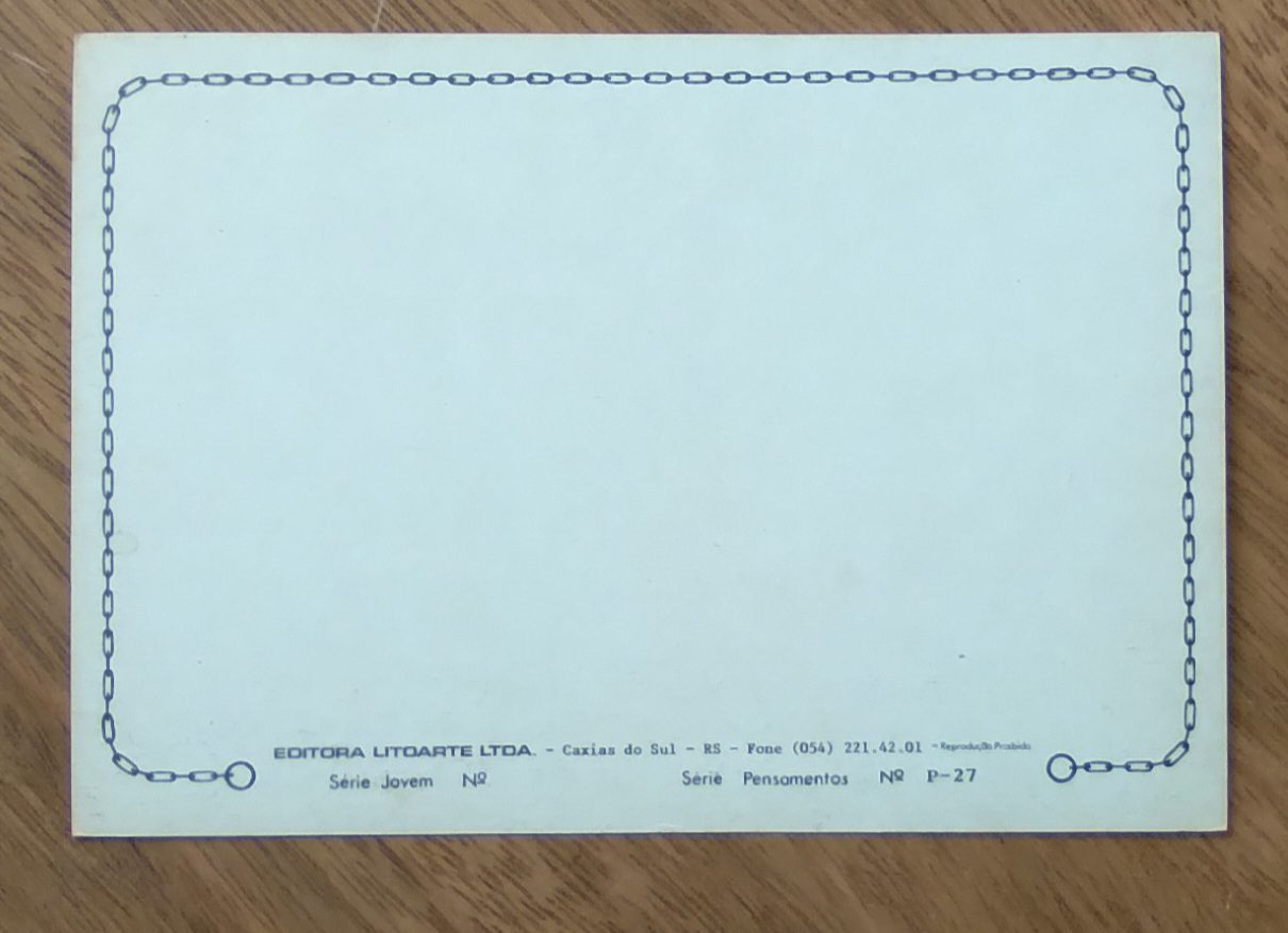 | Casa do Colecionador Cartão Postal Litoarte Pensamentos 27. Quando encontrares a luz.