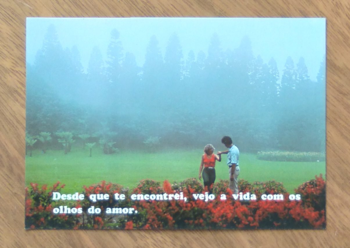 Cartão Postal Litoarte Pensamentos 43. Vejo vida com olhos do amor.