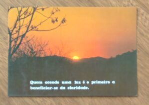 Cartão Postal Litoarte Pensamentos 82. Sol Luz Claridade.