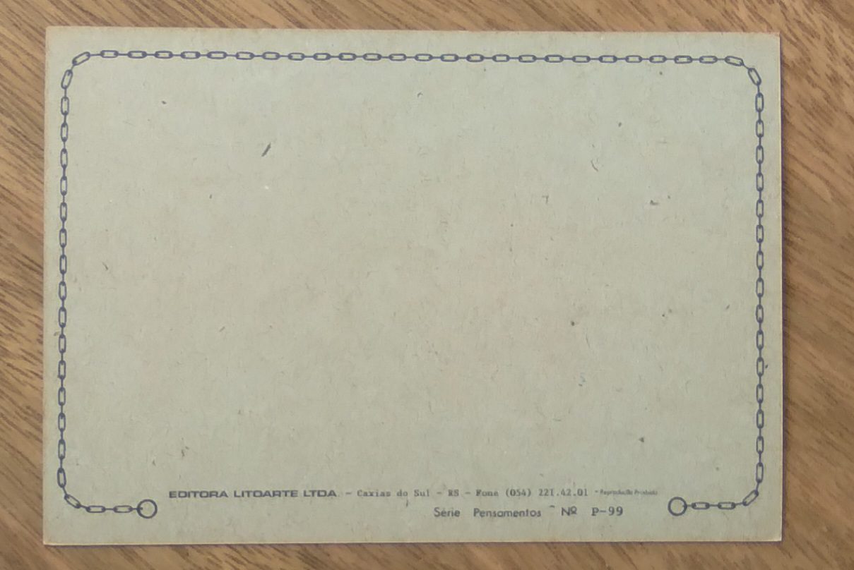 | Casa do Colecionador Cartão Postal Litoarte Pensamentos 99. Nascimento do sol Louvado seja o Senhor.