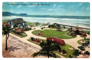 Cartao Postal Praia De Guaruja - SP - Anos 30