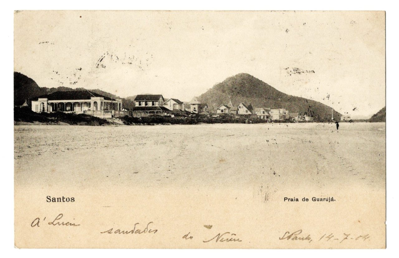 | Casa do Colecionador Cartao Postal Tipografico Praia Do Guaruja Circulado - 1904