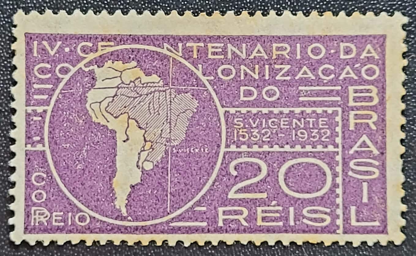 | Casa do Colecionador Comemorativos - RHM C0041 (Novo com Goma) 20 Réis - Tratado de Tordesilhas - 03/06/1932