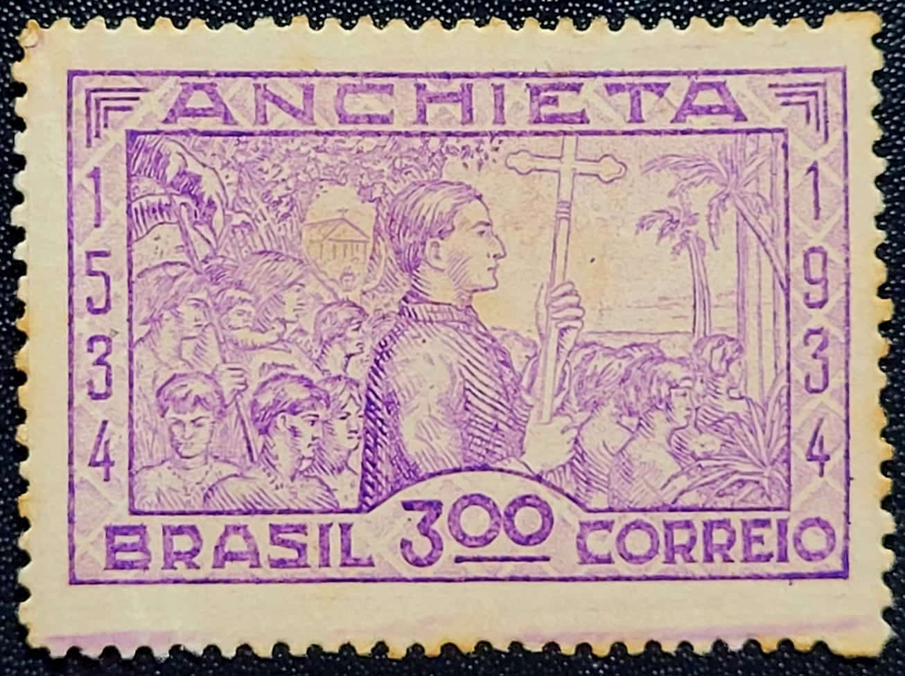 | Casa do Colecionador Comemorativos - RHM C0075 (Novo) 300 Réis - 4º Centenário do Nascimento de José de Anchieta - 08/11/1934