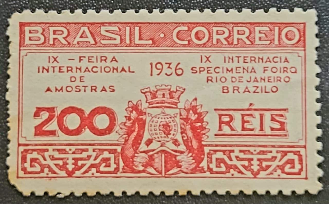 | Casa do Colecionador Comemorativos - RHM C0111 (Novo) 200 Réis - 9ª Feira Internacional de Amostras RJ - 13/11/1936