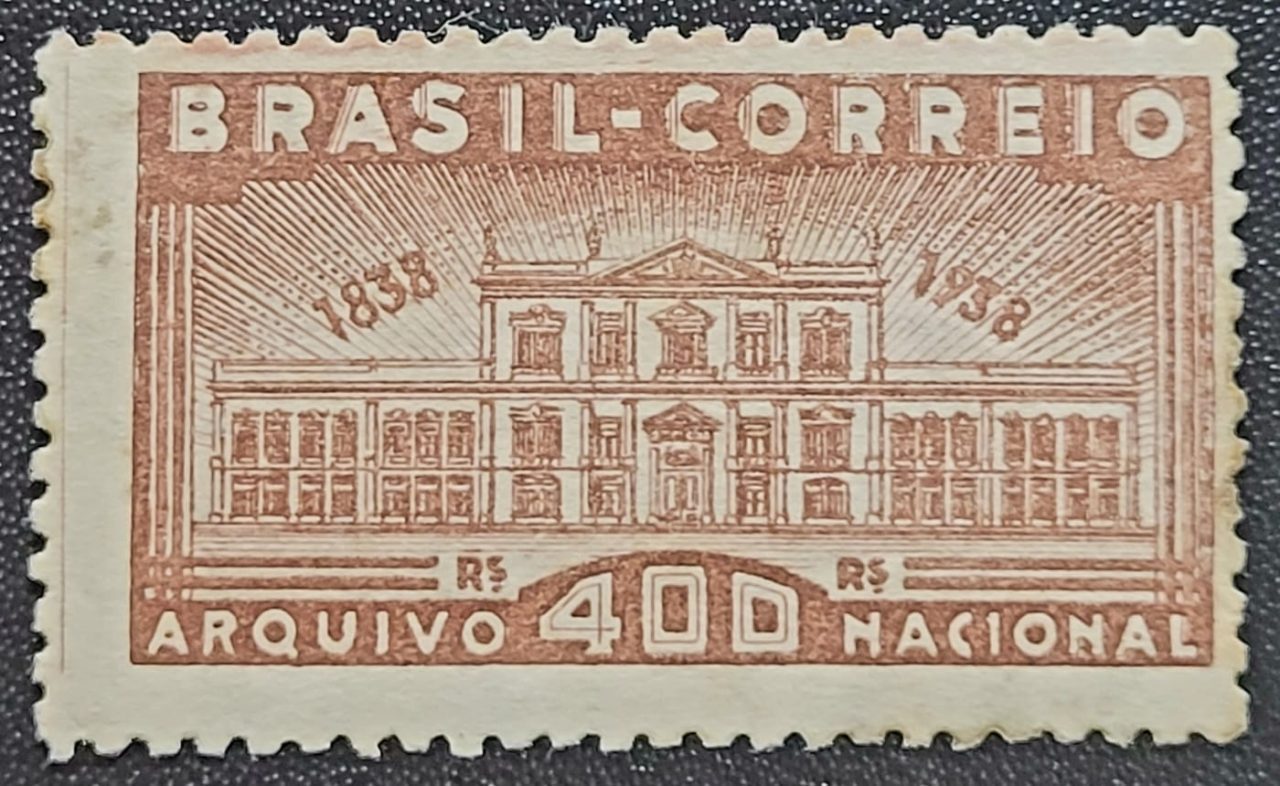 | Casa do Colecionador Comemorativos - RHM C0131 (Novo) 400 Réis - Centenário do Arquivo Nacional - 20/05/1938