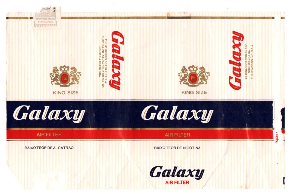 | Casa do Colecionador Maço Carteira Embalagem Cigarro Galaxy ( 1 ) - Brasil