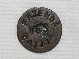 Moeda Particular) Ficha da "Fazenda Catita" - 2 Patente 19463 WSS / Passos - Minas Minas / meados de 1900 / m470