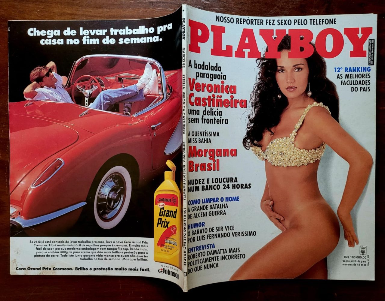 | Casa do Colecionador Playboy Nº 212 - Veronica Castiñeira (Revista com Pôster) Março 1993