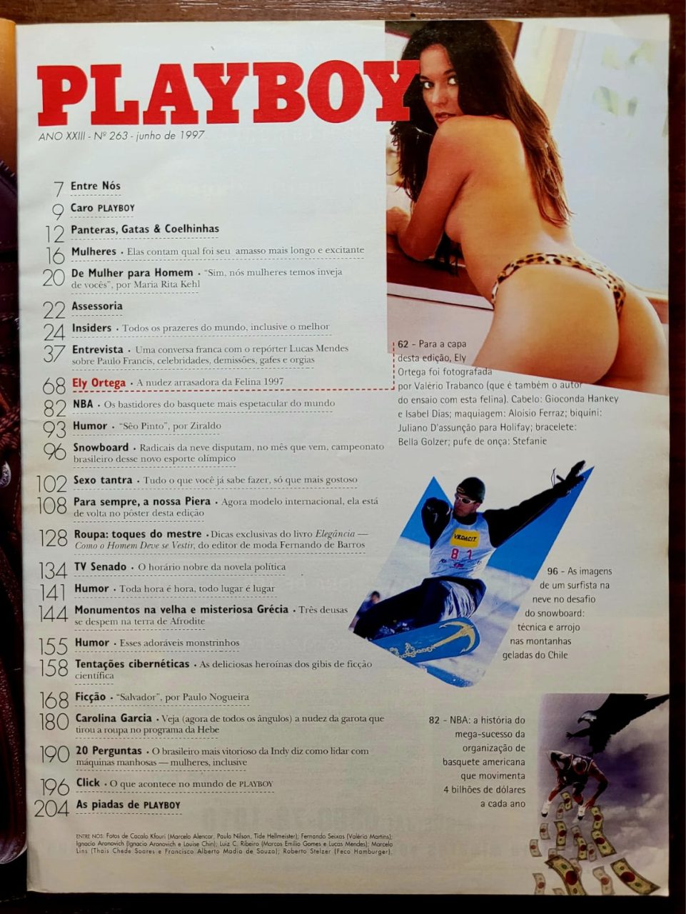 | Casa do Colecionador Playboy Nº 263 - Ely Ortega (Revista com Pôster) Junho 1997