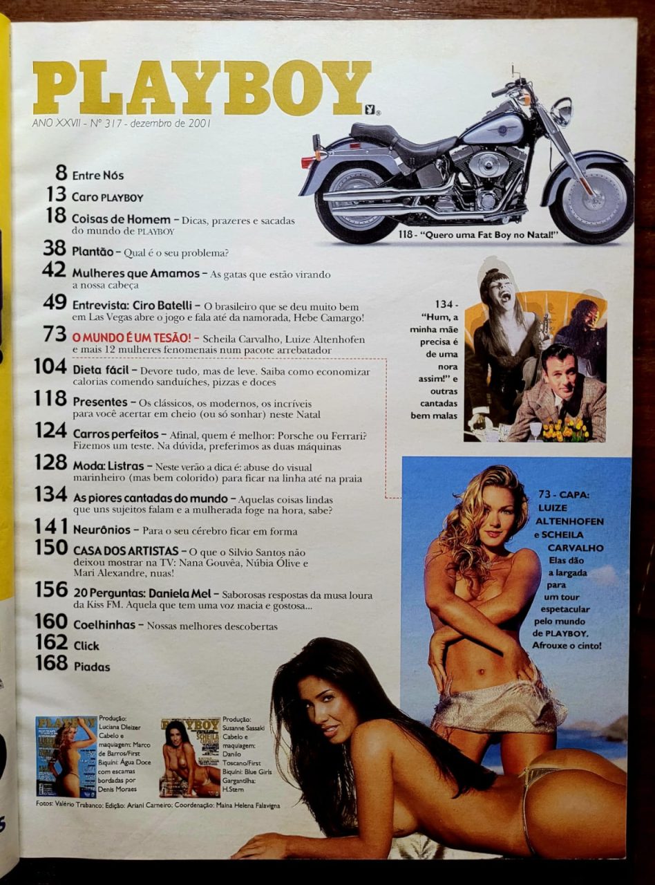 | Casa do Colecionador Playboy Nº 317 - Luize Altenhofen (Revista com Pôster) Capa Dupla - Dezembo 2001