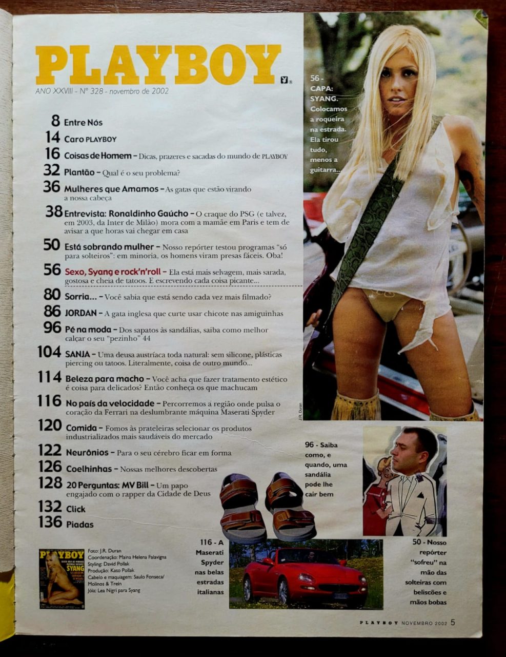 | Casa do Colecionador Playboy Nº 328 - Syang (Revista com Pôster) Novembro 2002