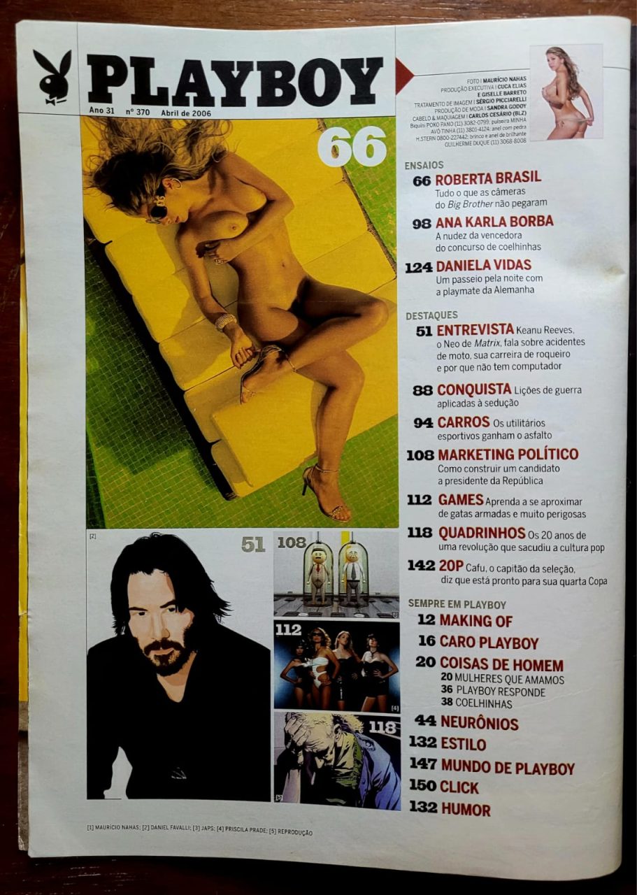 | Casa do Colecionador Playboy Nº 370 - Roberta Brasil (Big Brother Brasil) Revista com Pôster - Abril 2006
