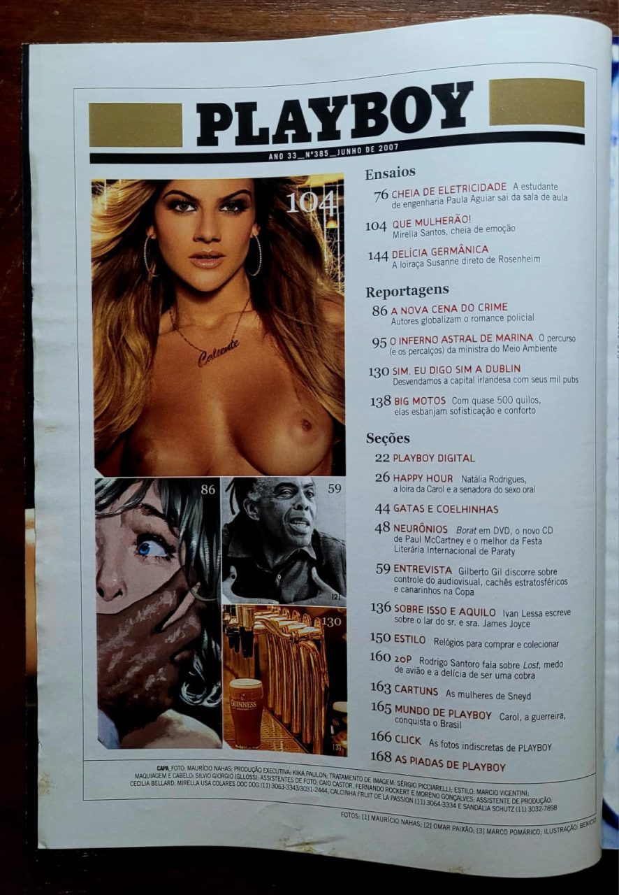 | Casa do Colecionador Playboy Nº 385 - Mirella Santos (Revista com Pôster) Junho 2007