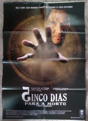 Poster cartaz filme Cinco dias para a morte. 64 X 94 cm.