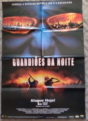 Poster cartaz original de locadora filme Guardioes da noite.