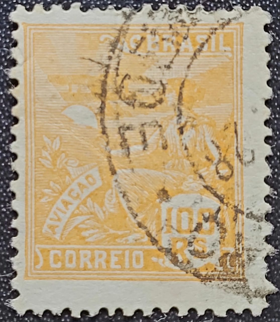 | Casa do Colecionador Regulares - RHM 197 (Usado) 100 Réis - Aviação - Vovó Parte 1 - 1921/26