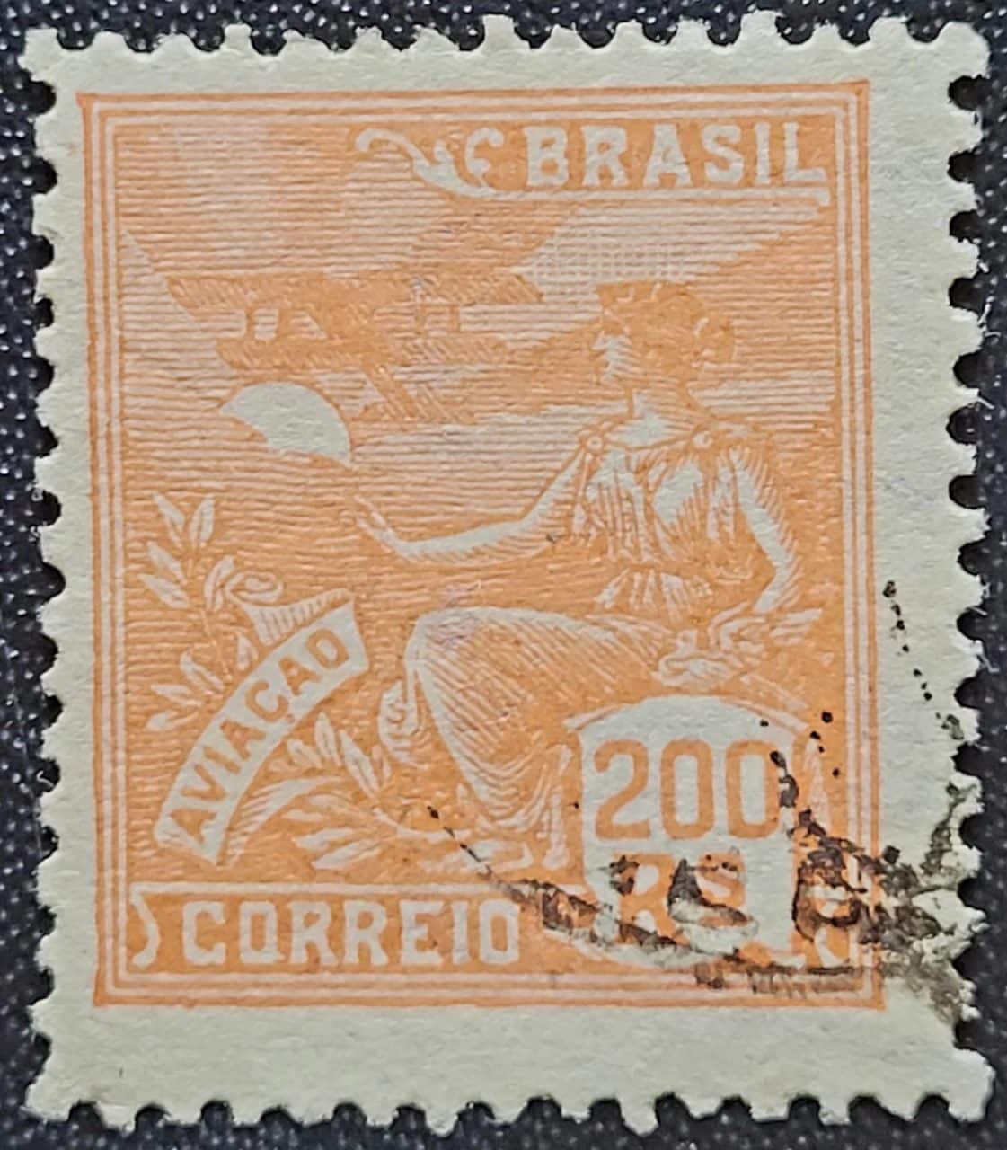| Casa do Colecionador Regulares - RHM 199 (Usado) 200 Réis - Aviação - Vovó Parte 1 - 1921/26