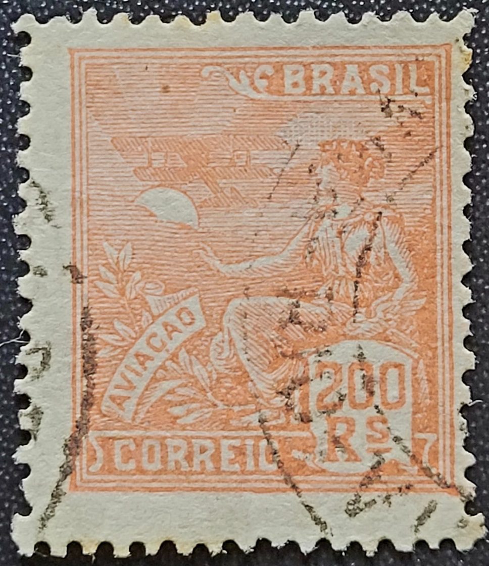 | Casa do Colecionador Regulares - RHM 199 (Usado) 200 Réis - Aviação - Vovó Parte 1 - 1921/26