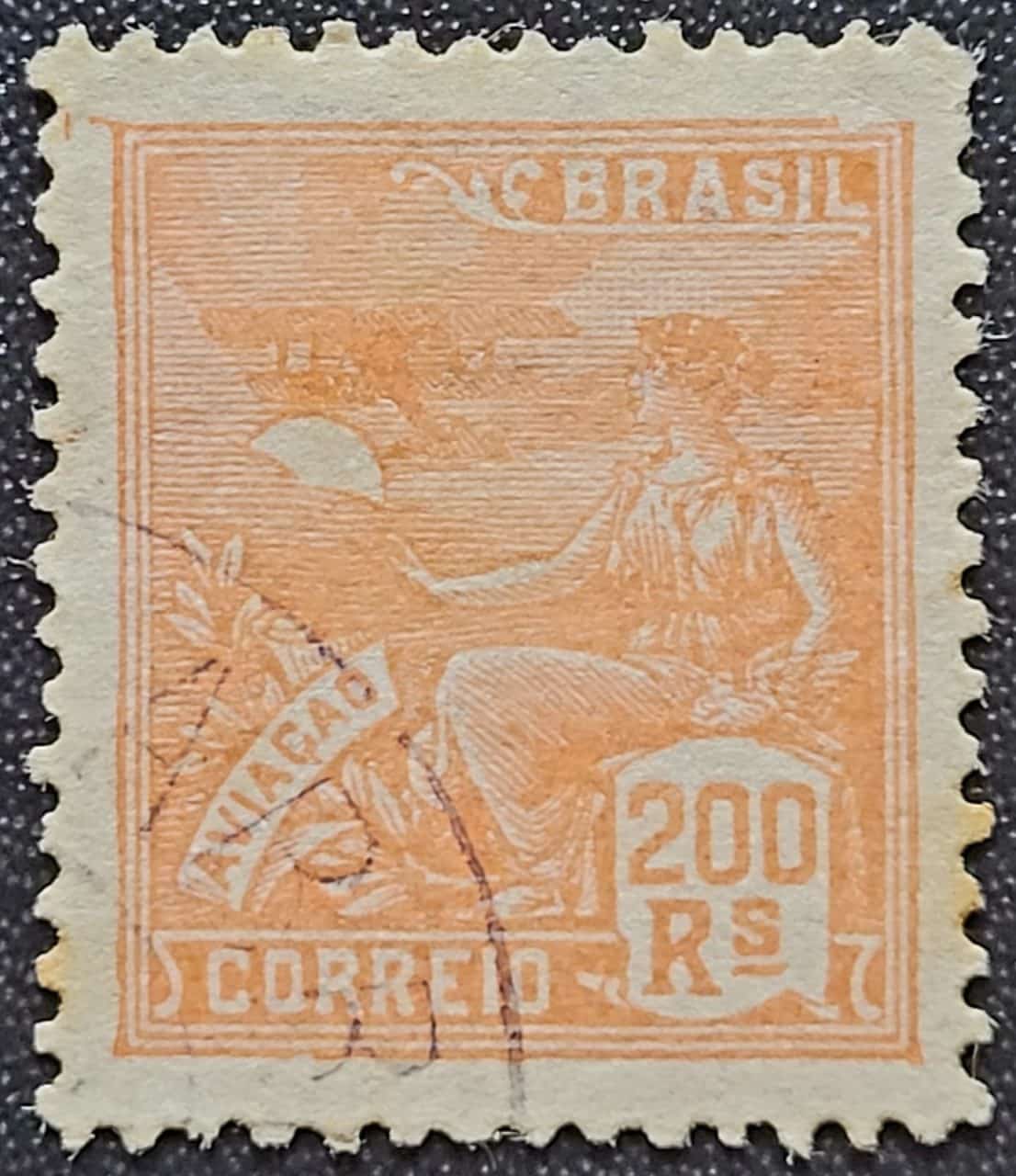 | Casa do Colecionador Regulares - RHM 199 (Usado) 200 Réis - Aviação - Vovó Parte 1 - 1921/26