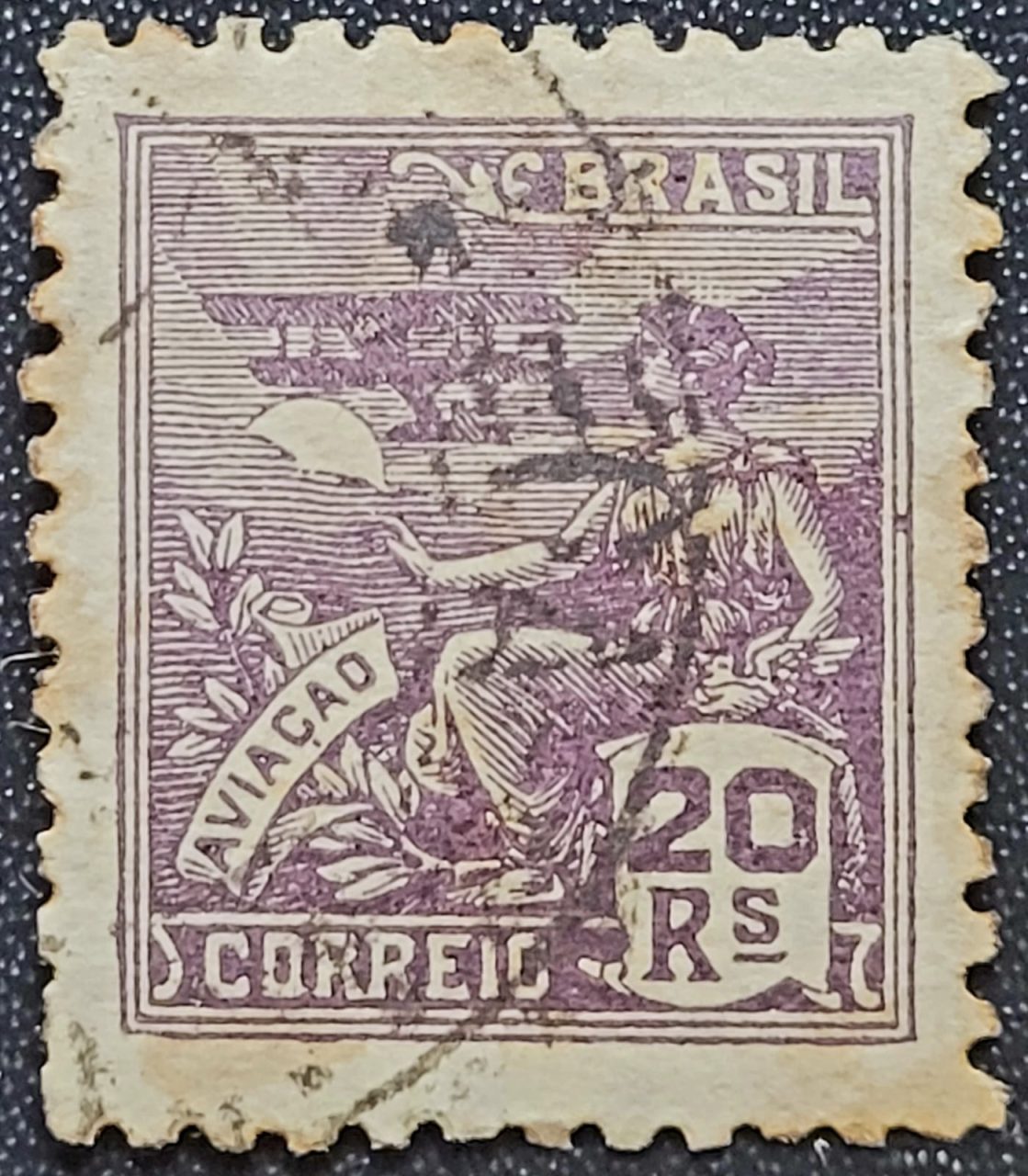 | Casa do Colecionador Regulares - RHM 298 (Usado) 20 Réis - Aviação - Vovó Parte 2 - 1936/1937