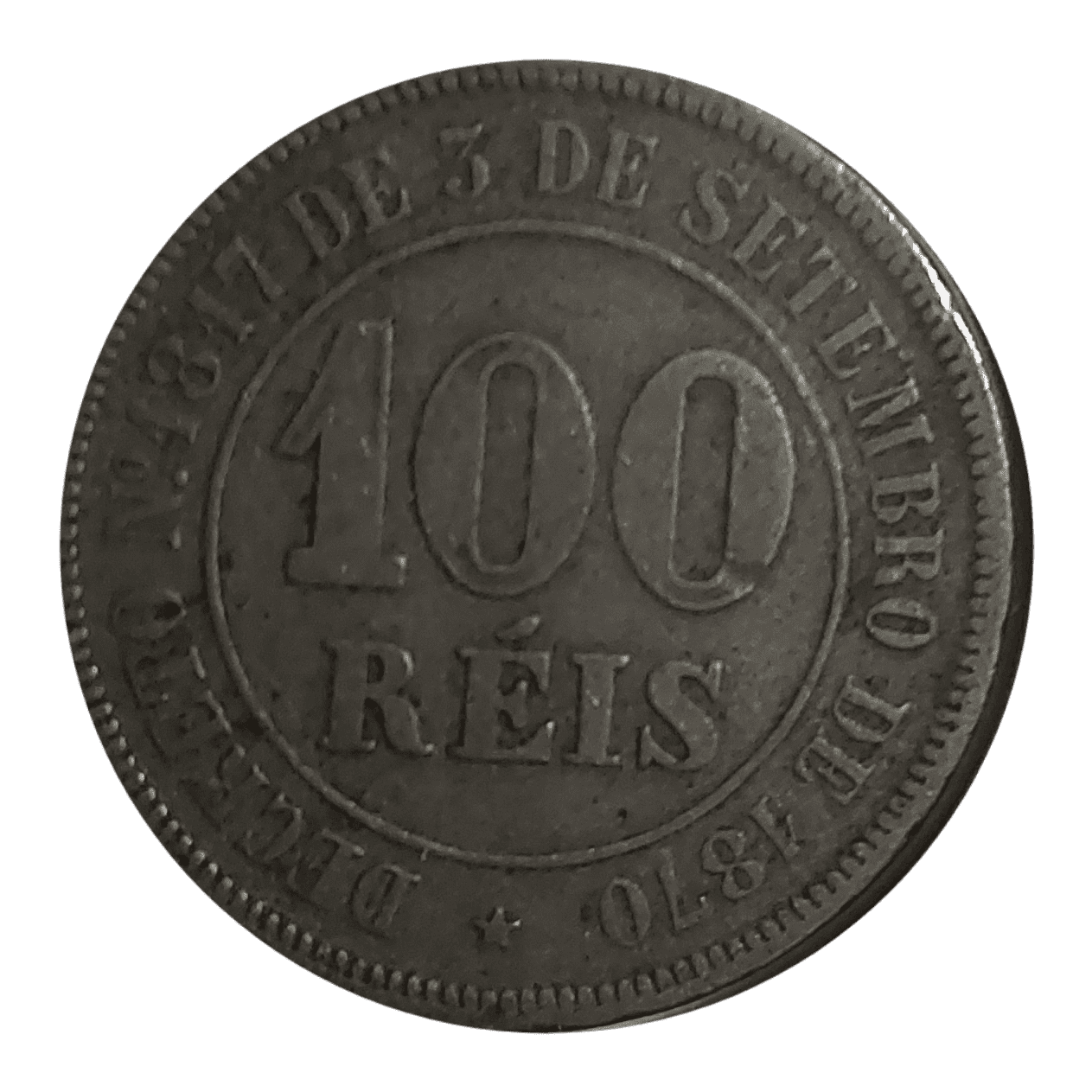 | Casa do Colecionador 100 Réis 1885 Sku 1460