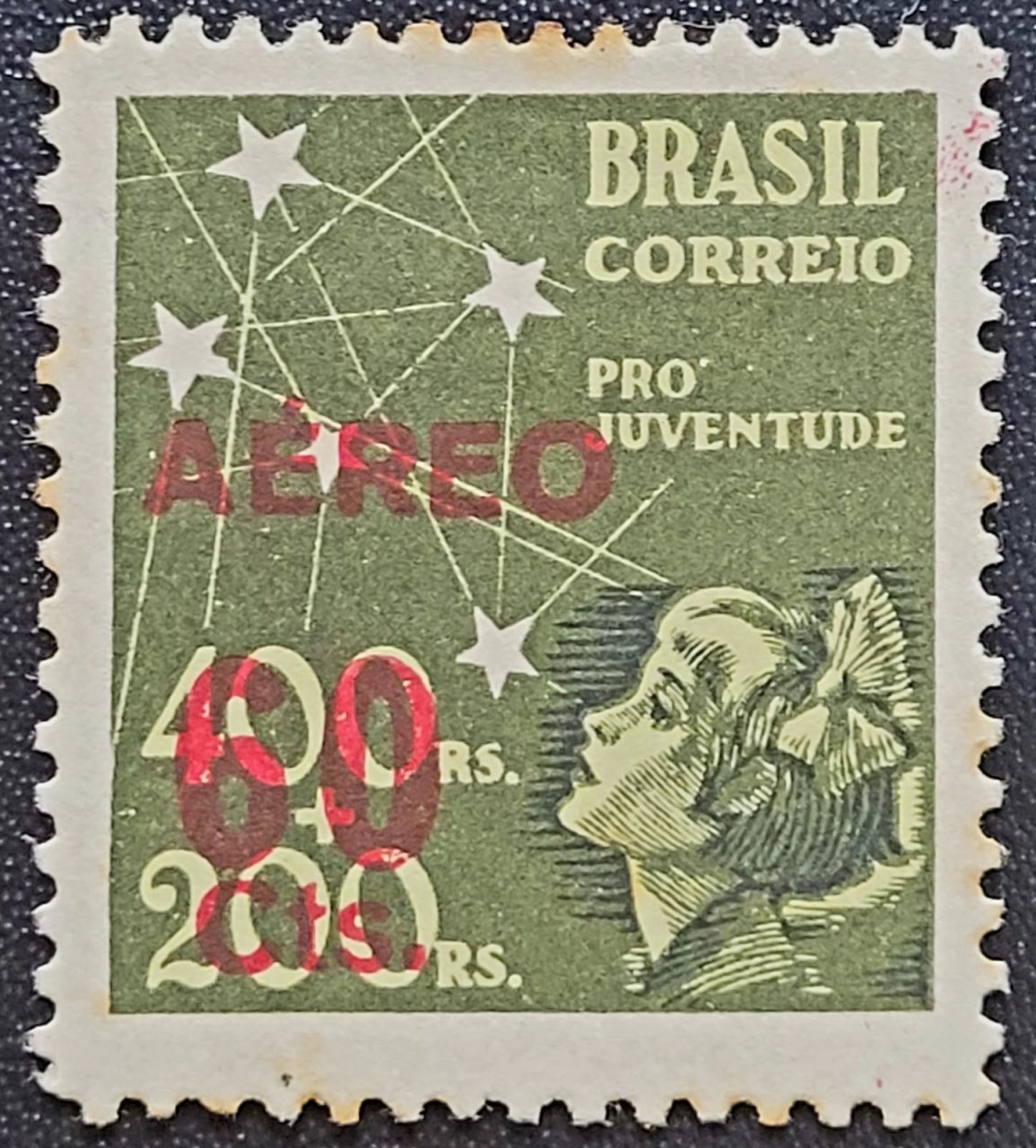 | Casa do Colecionador Aéreos - RHM A054 (Novo) 60 Cts - Selo "Pró Juventude" de 1940 SC. - 03/01/1944
