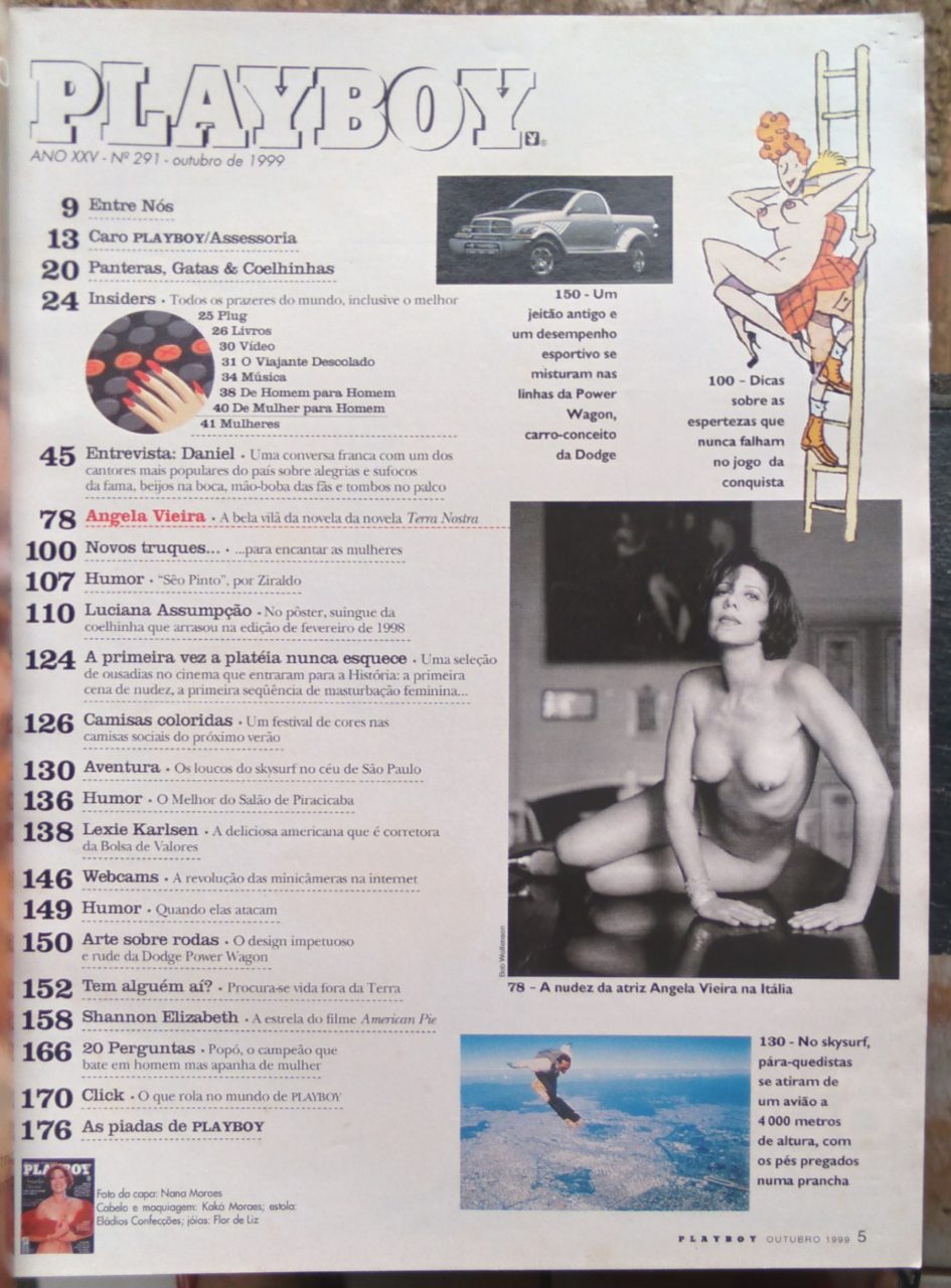 | Casa do Colecionador Clq. Revista Playboy 291. Angela Vieira Daniel Vida on-line.