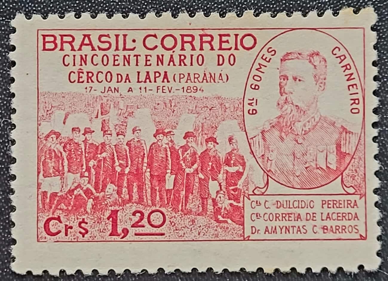 | Casa do Colecionador Comemorativos - RHM C0189 (Novo com Goma) Cinquentenário do Cerco da Lapa/PR - 09/02/1944