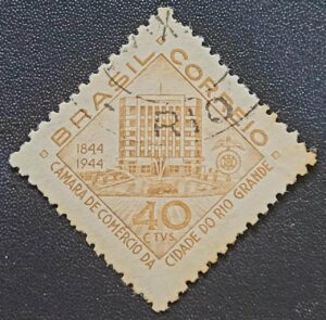 Comemorativos - RHM C0193 (Usado) Centenário da Câmara de Comércio do Rio Grande/RS - 25/09/1944