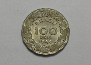 Flor de Cunho) 100 Réis 1940 - Getúlio Vargas / Cu/Ni