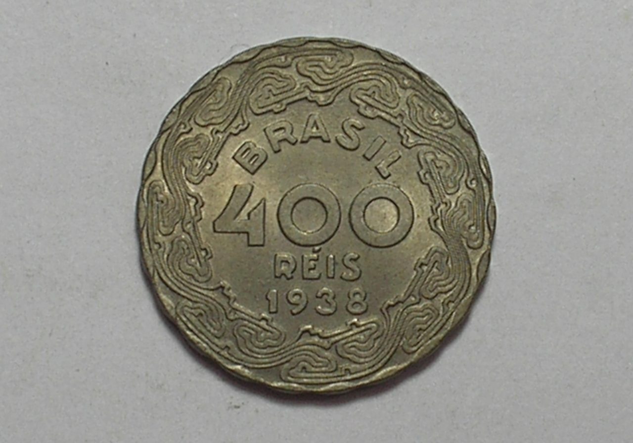 | Casa do Colecionador Flor de Cunho) 400 Réis 1938 - Getúlio Vargas / Cu/Ni