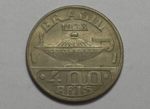 Flor de Cunho) 400 Réis 1938 - Oswaldo Cruz / Cu/Ni