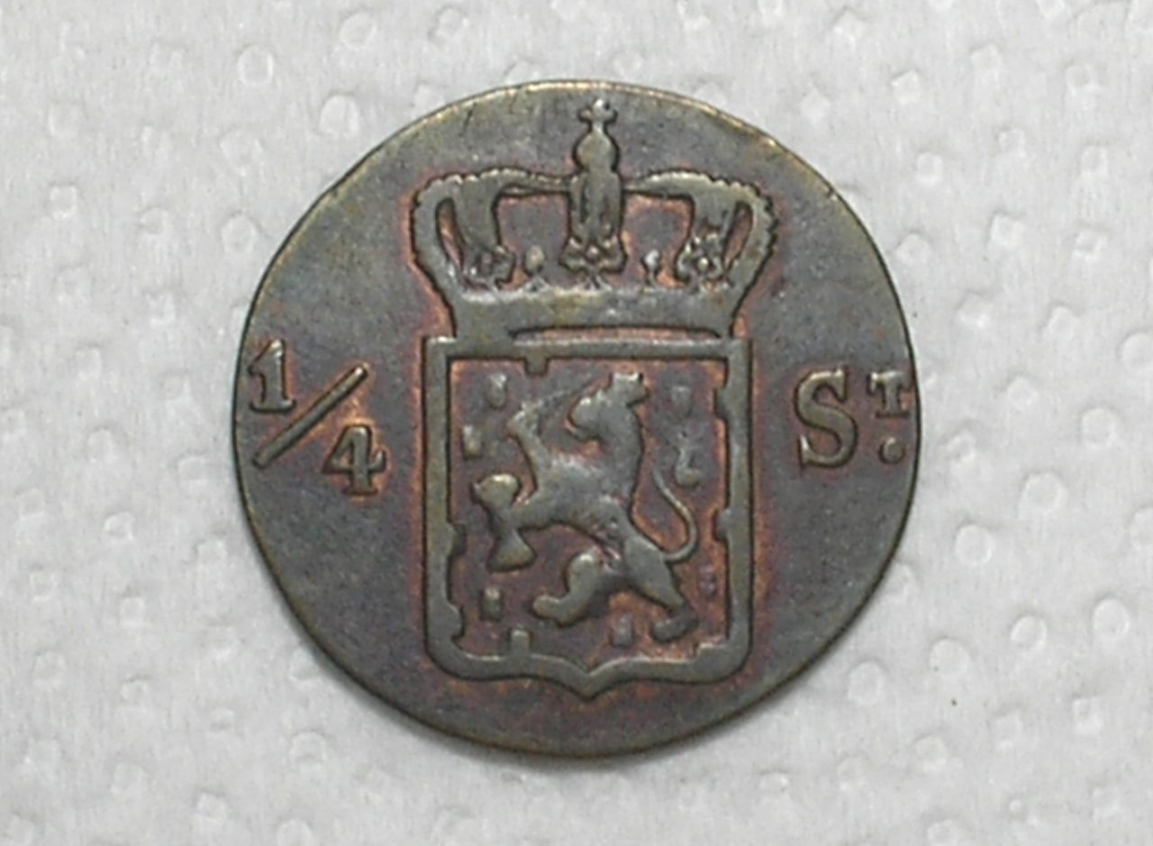 | Casa do Colecionador India Holandesa) 1/4 Stuvier - 1826-s / 20mm / Cobre / Soberba / box56