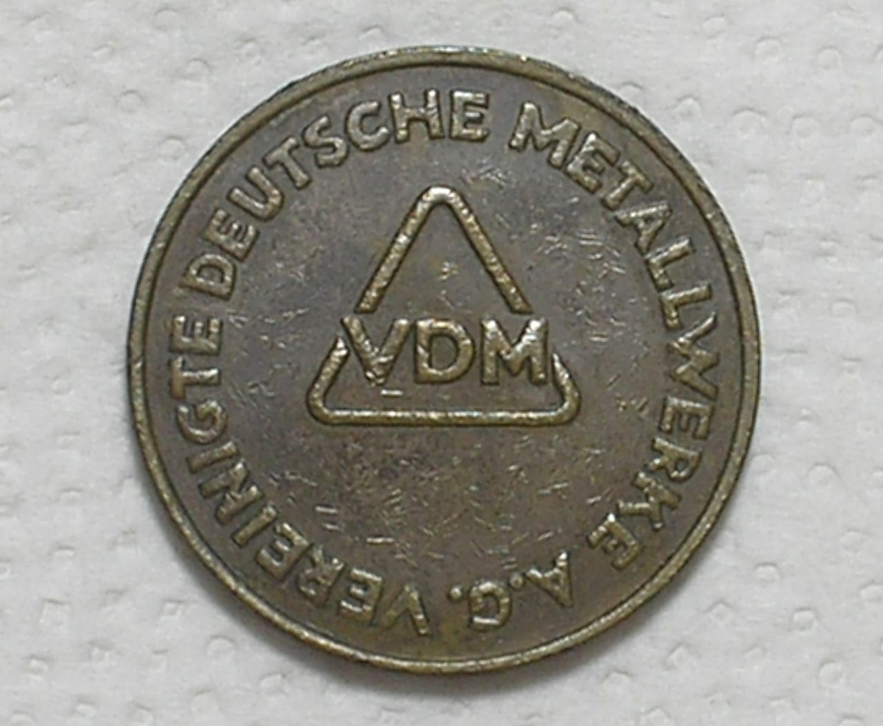 | Casa do Colecionador Medalha metalúrgica empresarial da Alemanha) VDM Vereinigte Deutsche Metallwerke / A.G. / Burgaltena / Bronze / Mbc / box56
