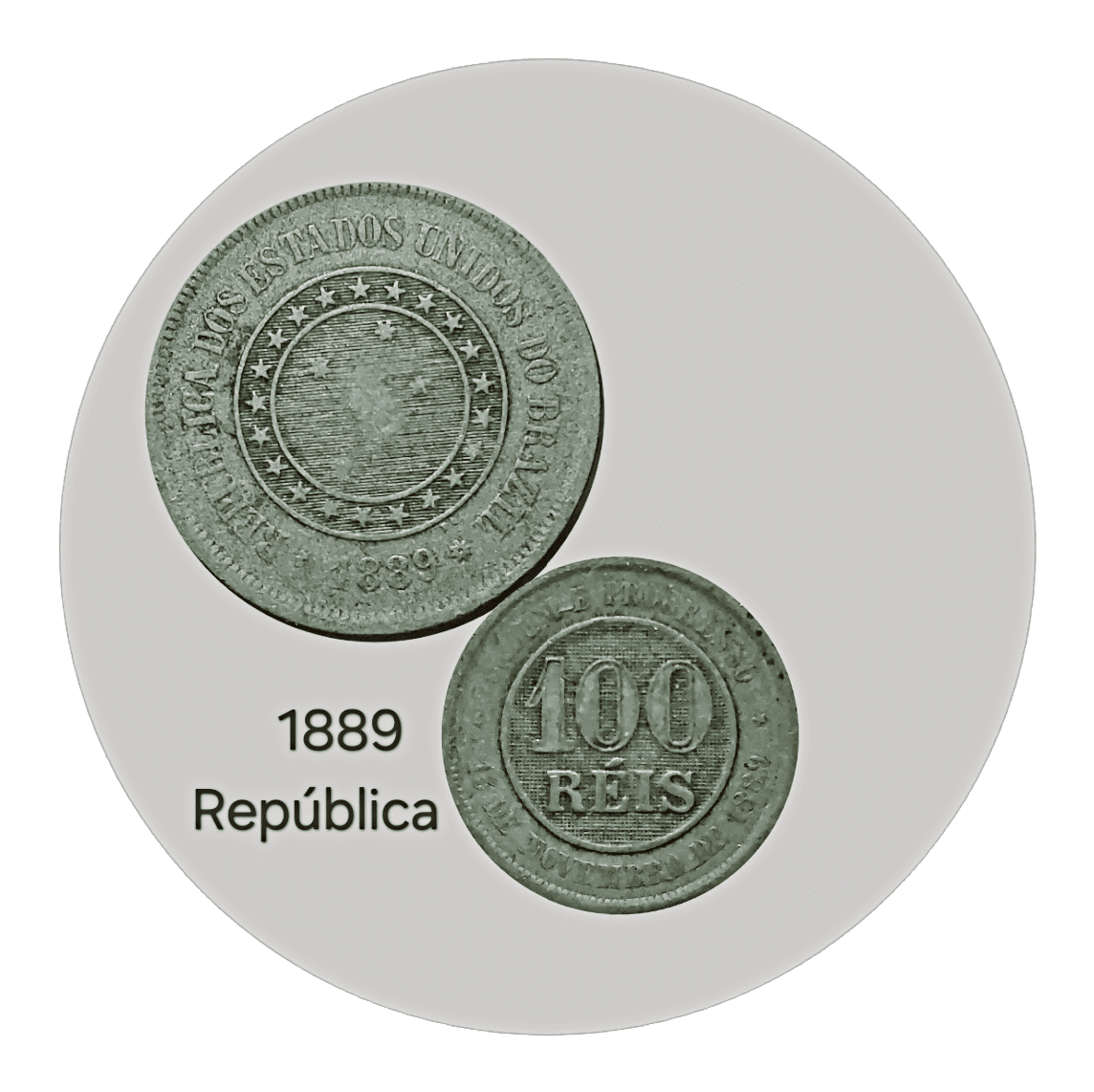 | Casa do Colecionador 100 Réis 1889 Sku 1523