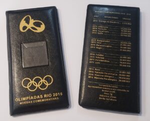 Album Preto Almofadado P/ 17 Moedas Olímpicas Rio 2016