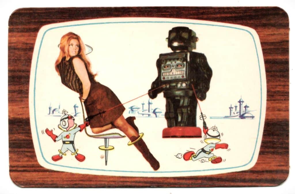 | Casa do Colecionador Calendario de Bolso - Mulher com Robo Espacial - 1969