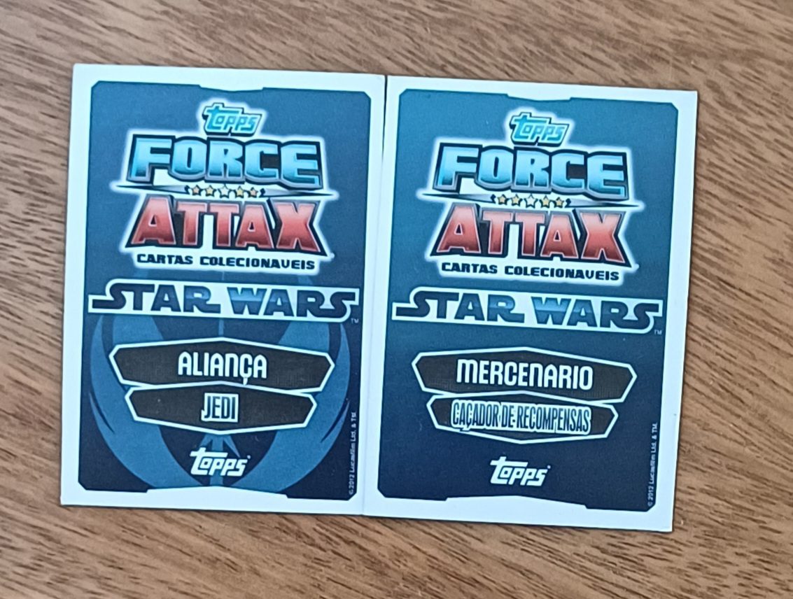| Casa do Colecionador Cartao coleção Topps Star wars Force attax prateado.